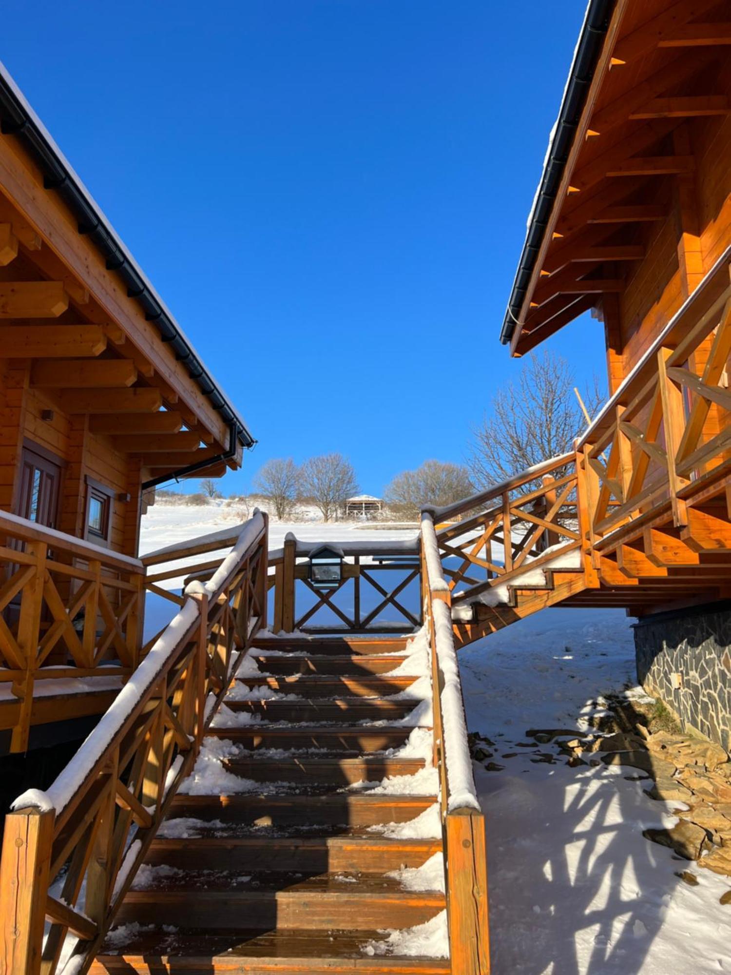 Houten Vakantiewoning "Reisnaarpolen" Royaal Ontbijt, Sauna En Hottub Czarna Góra Εξωτερικό φωτογραφία