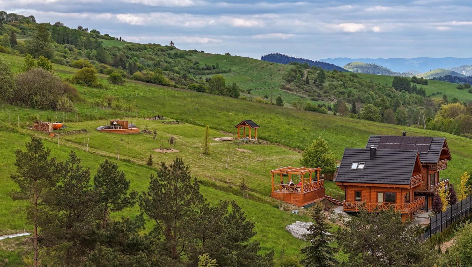 Houten Vakantiewoning "Reisnaarpolen" Royaal Ontbijt, Sauna En Hottub Czarna Góra Εξωτερικό φωτογραφία